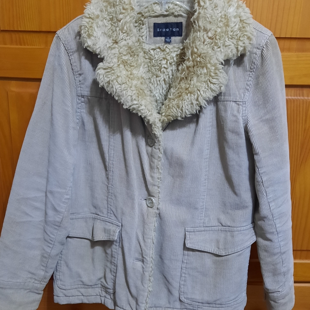 Braetan Corduroy Beige Jacket Sz Small